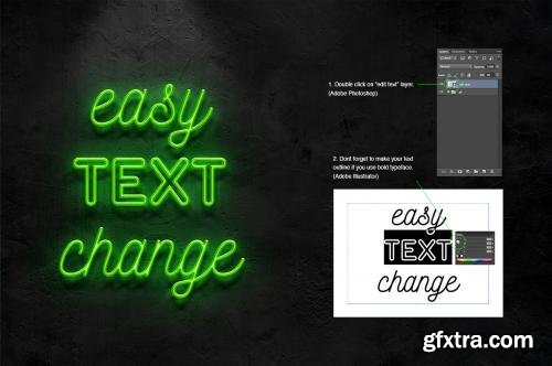 CreativeMarket Neon text effect 257994