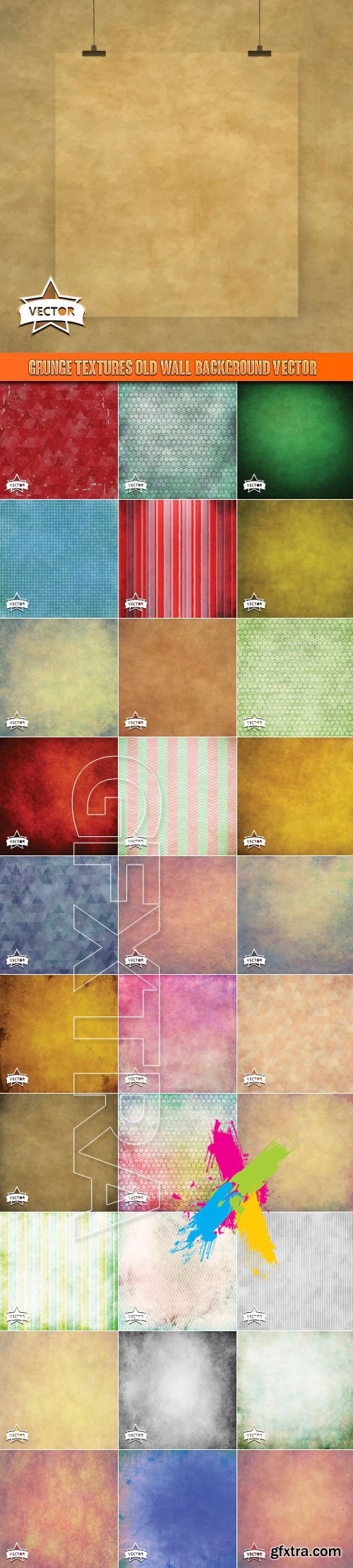 Grunge Textures old wall background vector