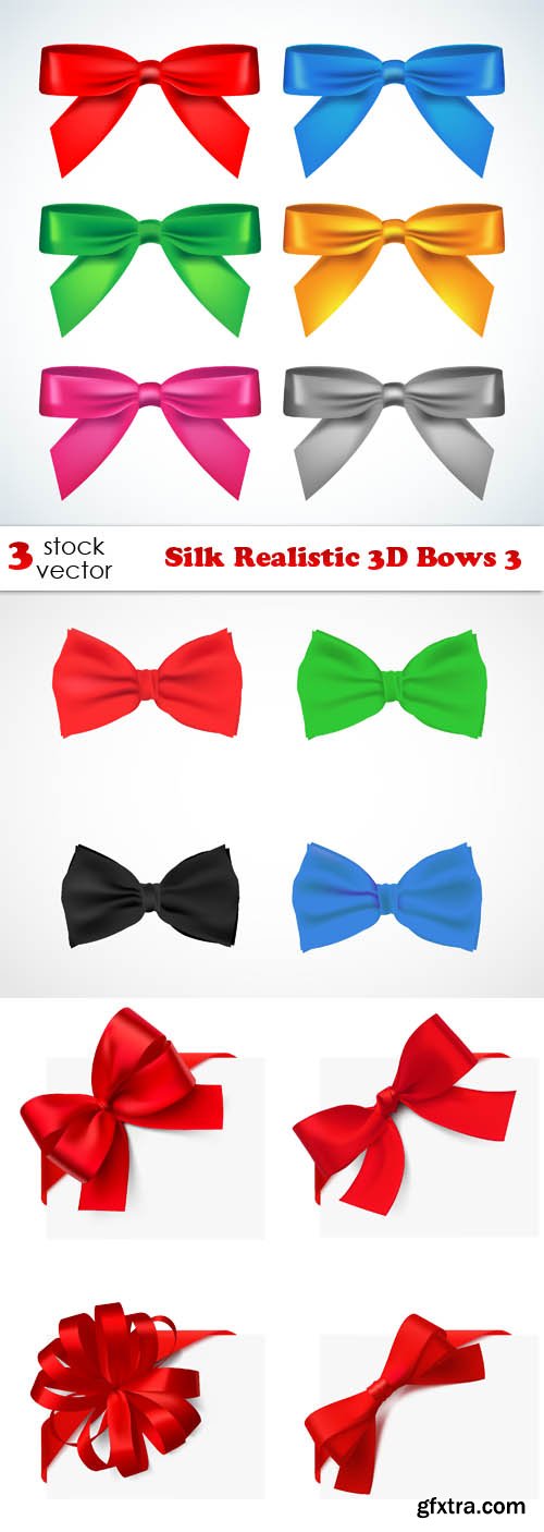 Vectors - Silk Realistic 3D Bows 3