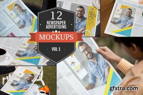 CreativeMarket Newspaper Advertising Mockups Vol. 1 351465