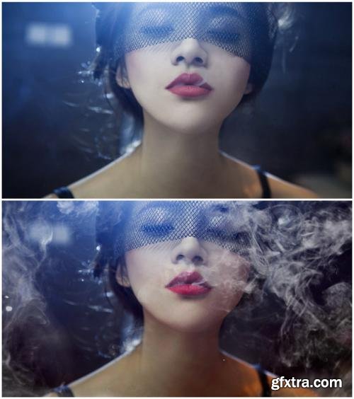 CreativeMarket 40 Smoke Photoshop Overlays 319222