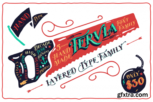 CreativeMarket Tervia Font Family 275106