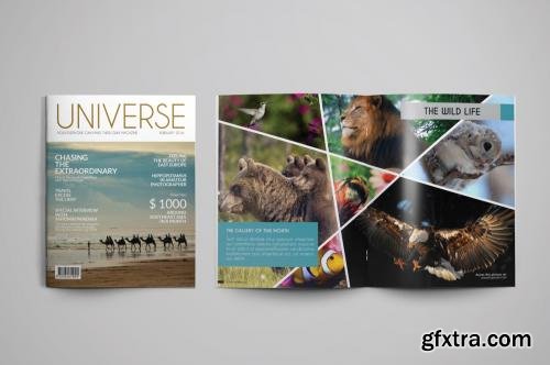 CreativeMarket Universe Magazine Template 260383