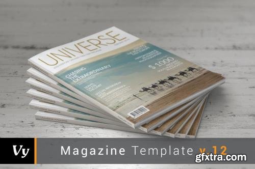 CreativeMarket Universe Magazine Template 260383