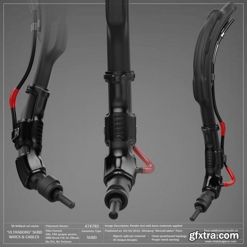 3D MODEL - ULTRABORG SUBD  -  Wires and Cables Pack