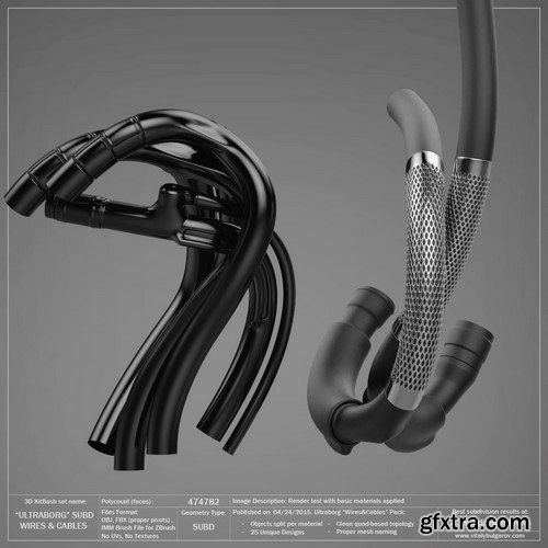 3D MODEL - ULTRABORG SUBD  -  Wires and Cables Pack