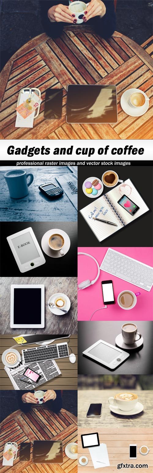 Gadgets and cup of coffee