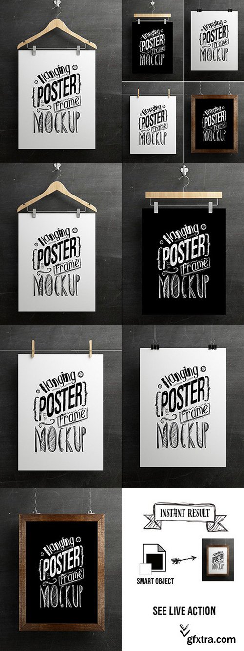 CM - Hanging Poster Frame Mockup 590760