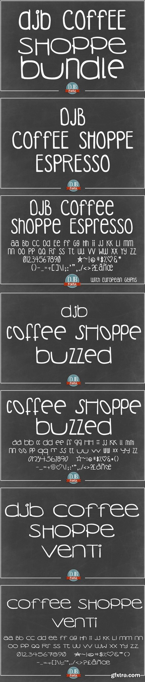 CM - DJB Coffee Shoppe Fonts Bundle 589085