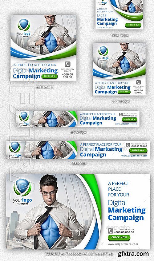 GraphicRiver - Business Digital Marketing Web & Facebook Banners 11403314