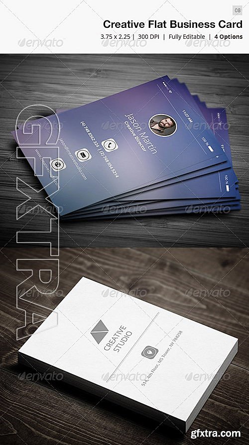 GraphicRiver - Creative Flat Business Card - 08 5618219