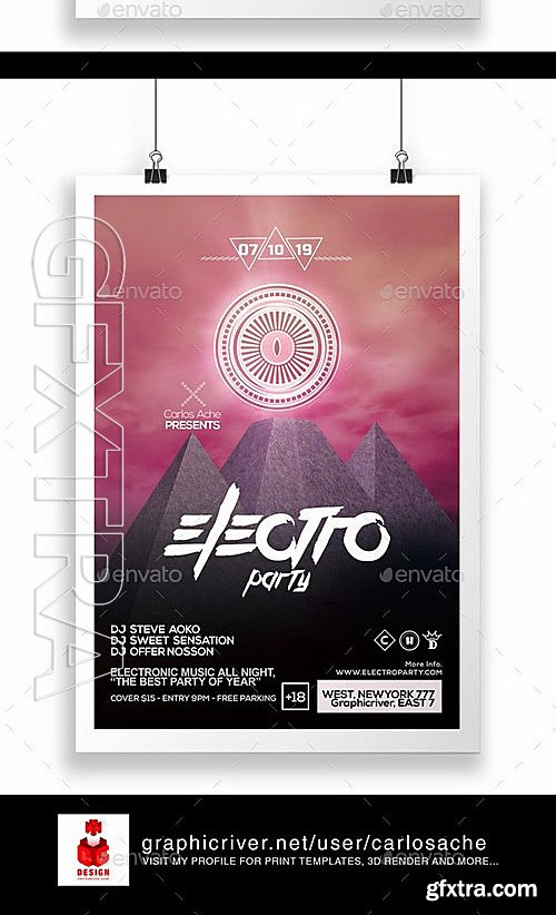 GraphicRiver - Electro Party Flyer - Poster Template 12142668