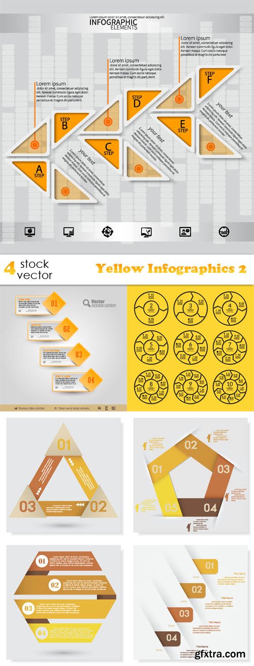 Vectors - Yellow Infographics 2