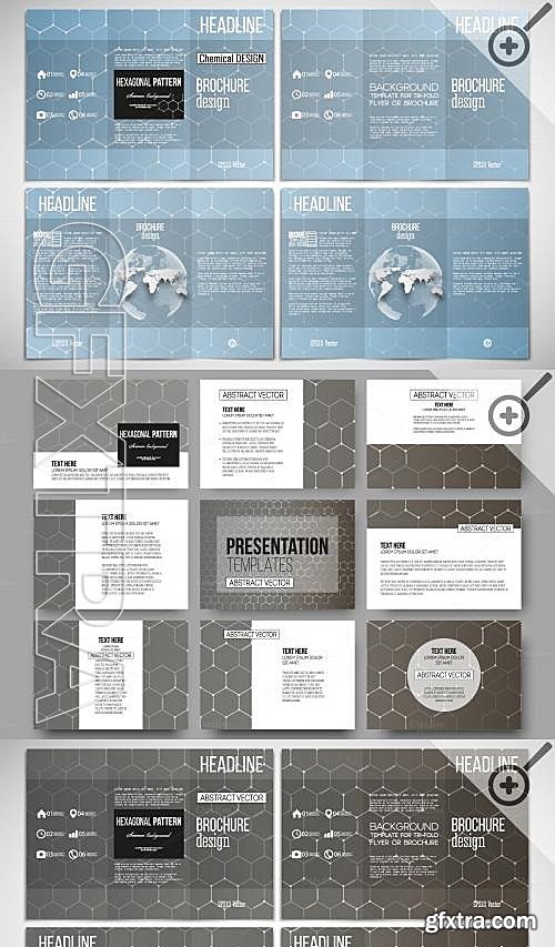 CM - Hexagonal design chemistry templates 600977