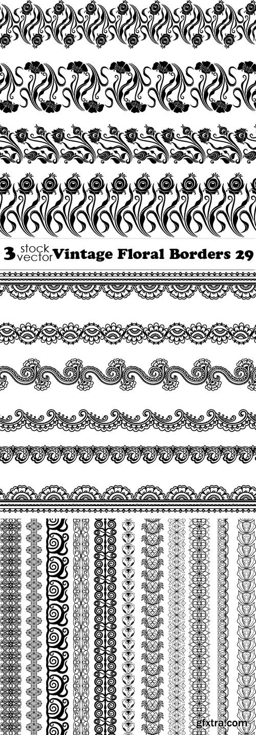 Vectors - Vintage Floral Borders 29