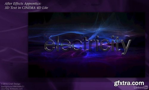 After Effects Apprentice 18: 3D Text CINEMA 4D Lite