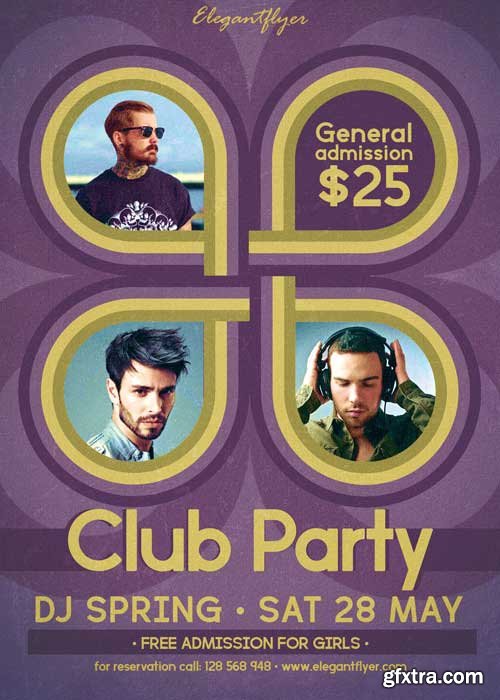 Club Party V02 Flyer PSD Template + Facebook Cover