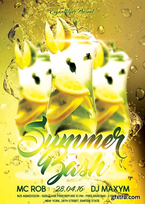 Summer Bash V7 – Flyer PSD Template + Facebook Cover