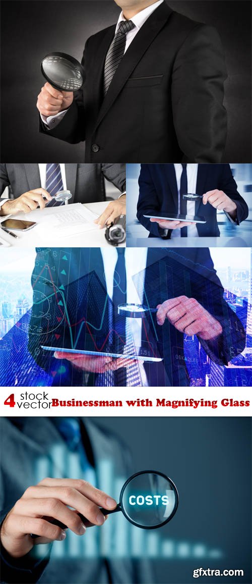 Photos - Businessman with Magnifying Glass