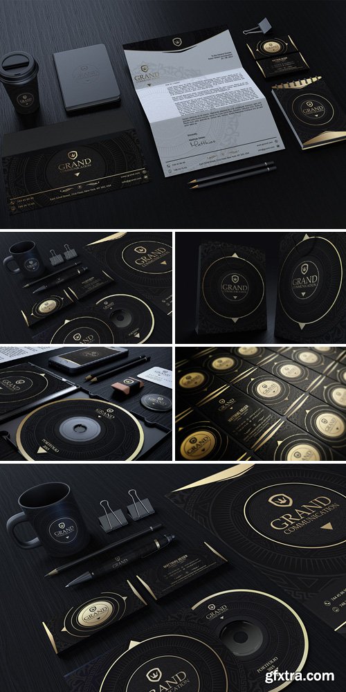 CM 72977 - Gold And Black Corporate Identity