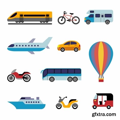 Collection toy car machine icon vector image 25 EPS