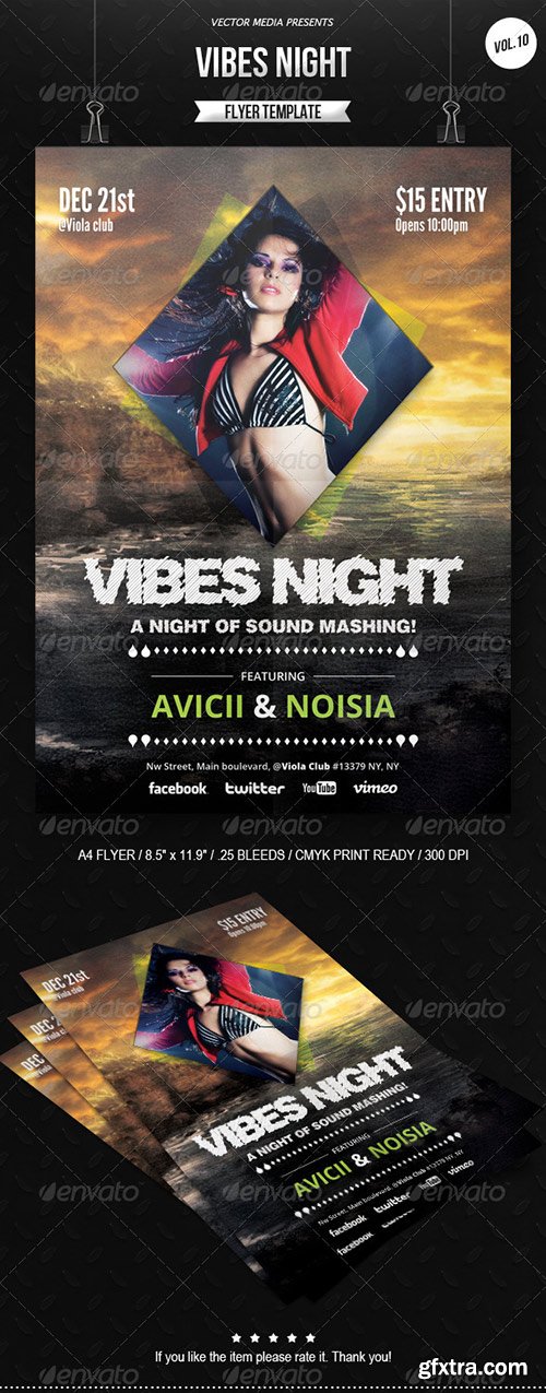 GraphicRiver - Vibes Night - Flyer [Vol.10] 6481368