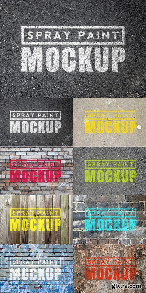 CM - Spray Paint Mockups Bundle 611230