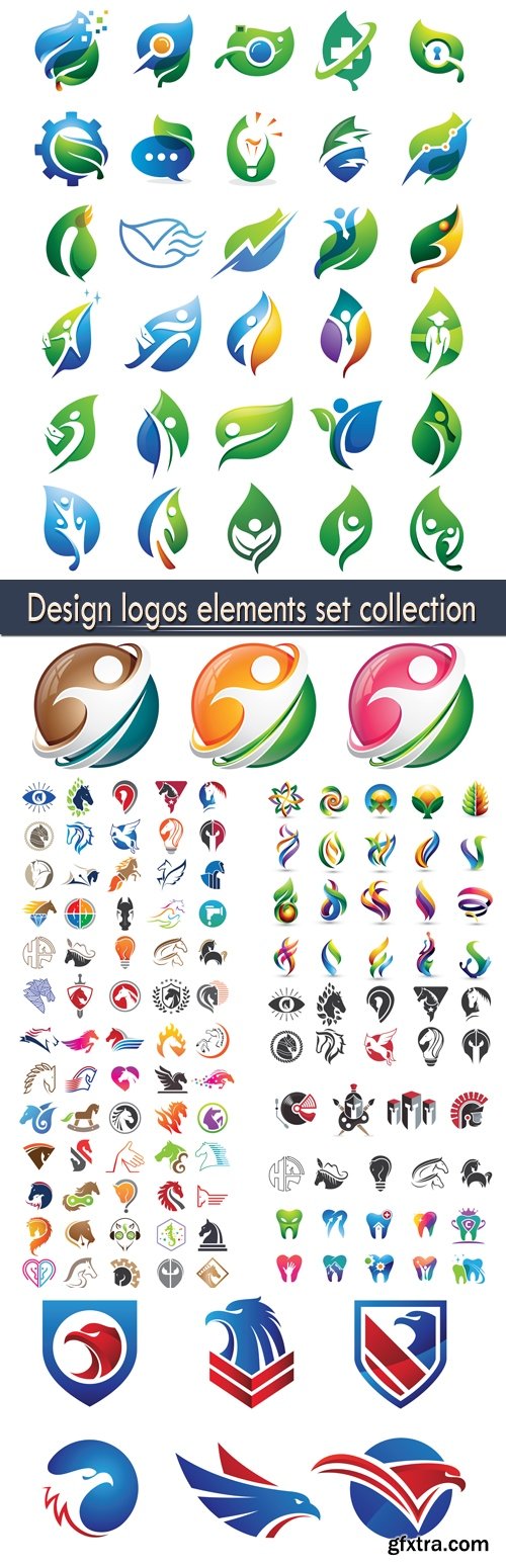 Design logos elements set collection