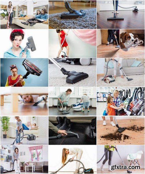 Collection The people vacuuming vacuum cleaner cleaning 25 HQ Jpeg