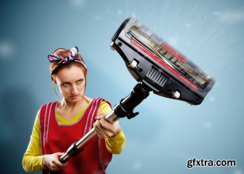 Collection The people vacuuming vacuum cleaner cleaning 25 HQ Jpeg