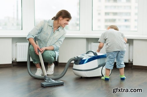 Collection The people vacuuming vacuum cleaner cleaning 25 HQ Jpeg