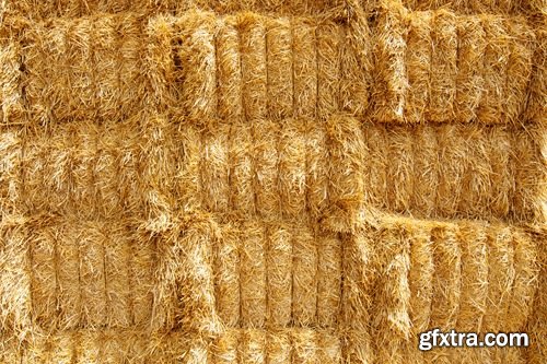 Collection of straw haystack pile of mown field of wheat 25 HQ Jpeg