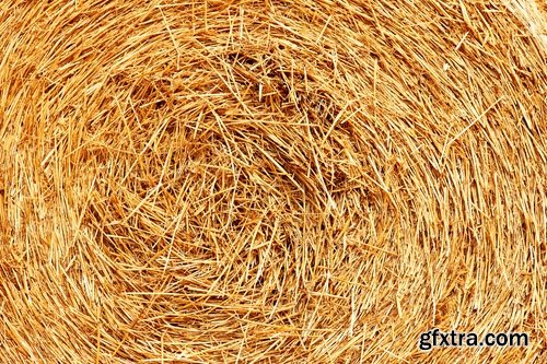 Collection of straw haystack pile of mown field of wheat 25 HQ Jpeg