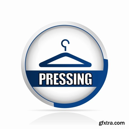 Collection of dry cleaning dry cleaning washing machine vector image 25 EPS