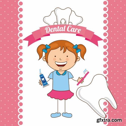 Collection dentist tooth treatment icon illustration 25 EPS