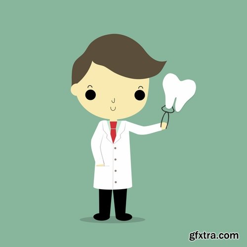 Collection dentist tooth treatment icon illustration 25 EPS