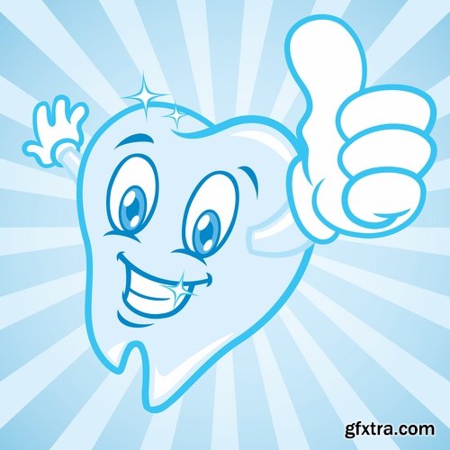 Collection dentist tooth treatment icon illustration 25 EPS