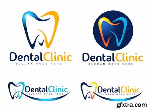 Collection dentist tooth treatment icon illustration 25 EPS