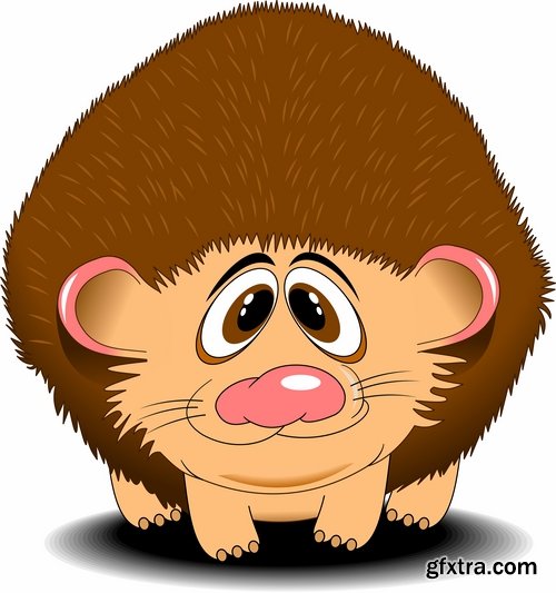 Collection hedgehog cartoon vector image 25 EPS