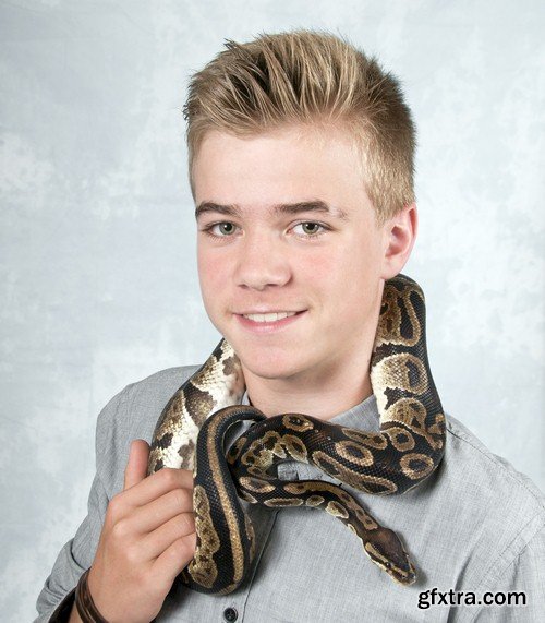 Man with a python