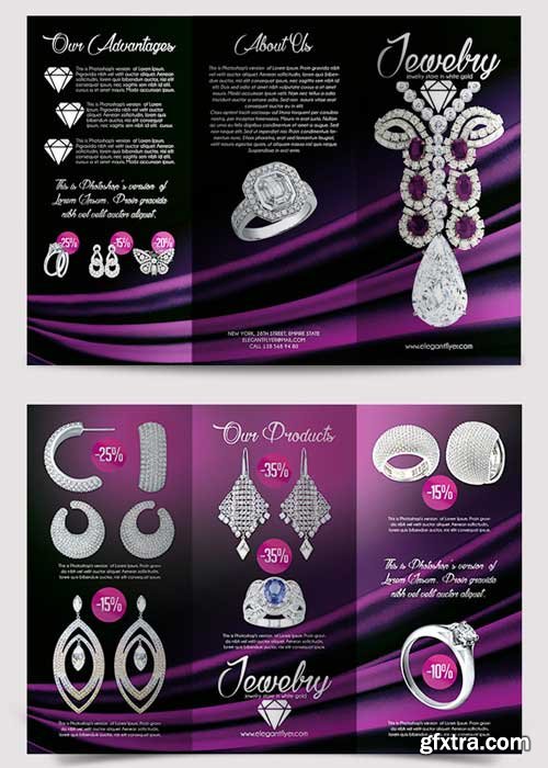 Jewelry – Tri-Fold Brochure PSD Template