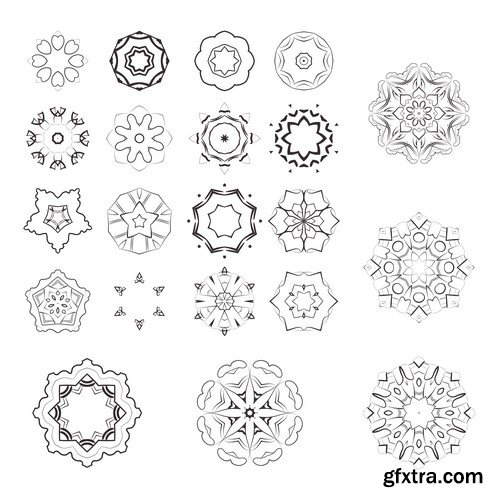 Vector Ornaments and Seamless Patterns - 15x EPS