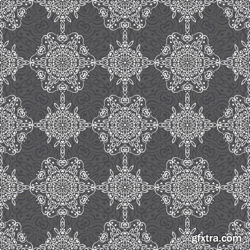 Vector Ornaments and Seamless Patterns - 15x EPS