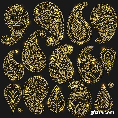 Vector Ornaments and Seamless Patterns - 15x EPS