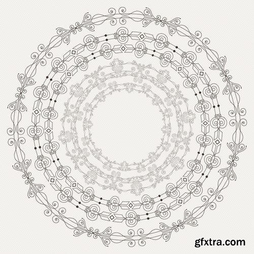 Vector Ornaments and Seamless Patterns - 15x EPS