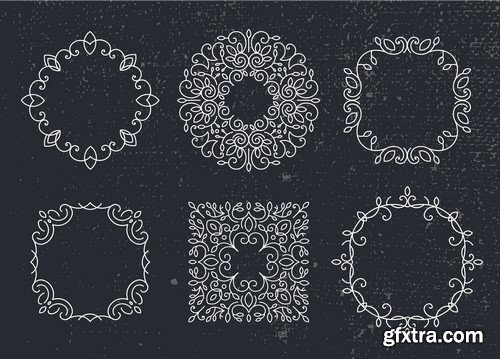 Vector Ornaments and Seamless Patterns - 15x EPS