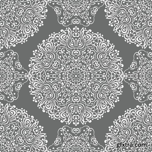 Vector Ornaments and Seamless Patterns - 15x EPS