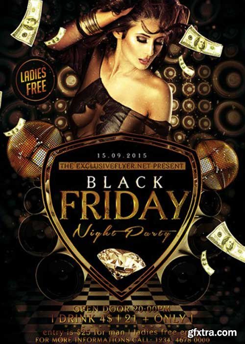 Black Friday V7 Premium Flyer Template + Facebook Cover