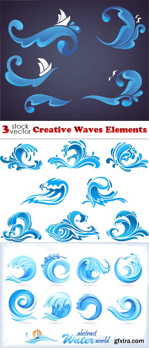 Vectors - Creative Waves Elements