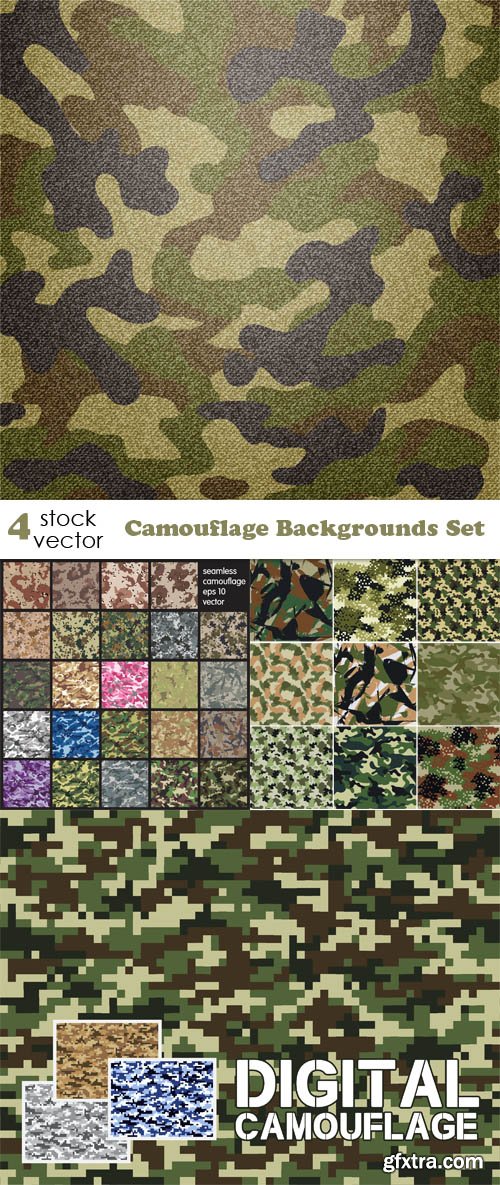 Vectors - Camouflage Backgrounds Set